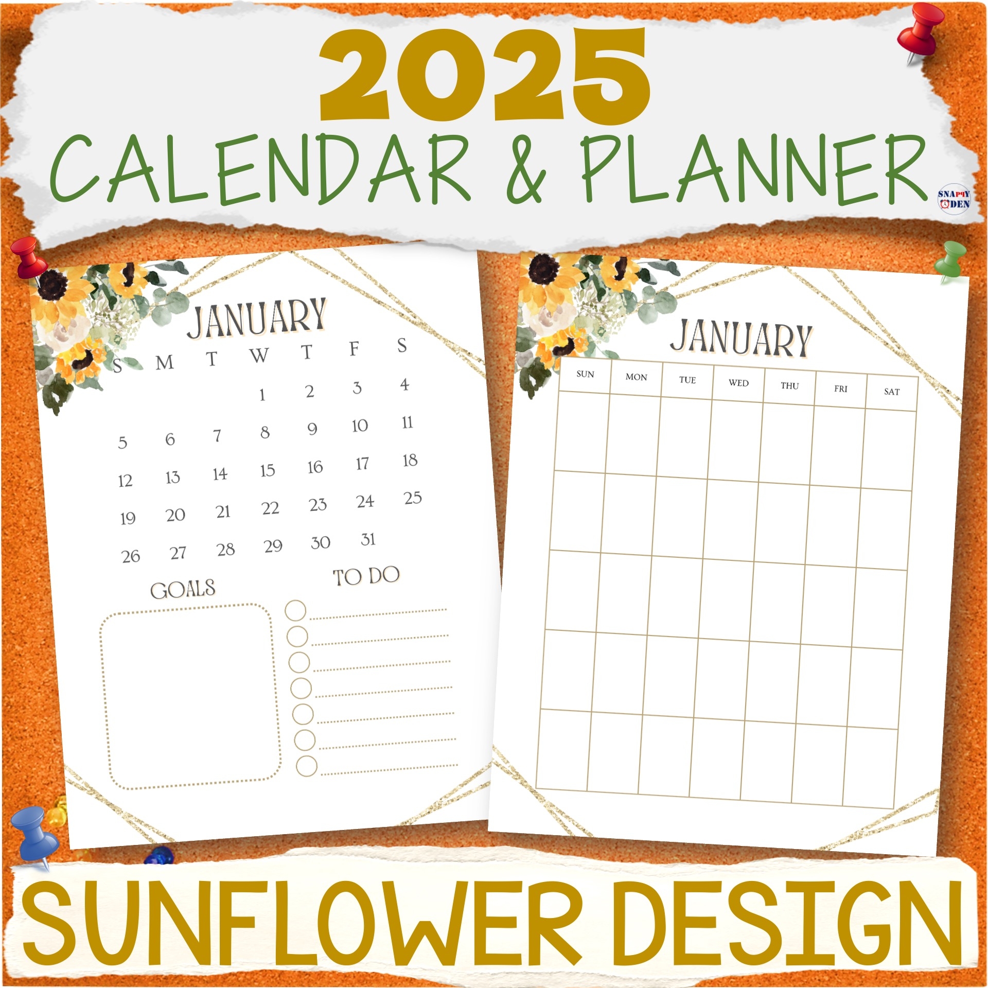 Free Printable Monthly 2025 Calendar Template