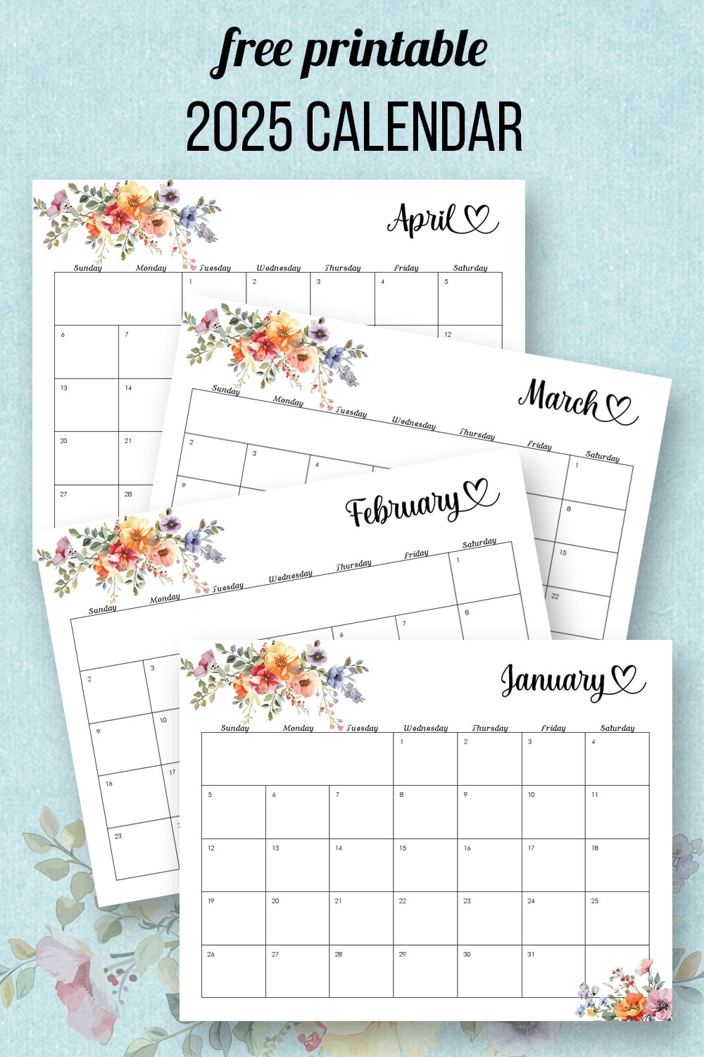 Printable 2025 2025 Calendar