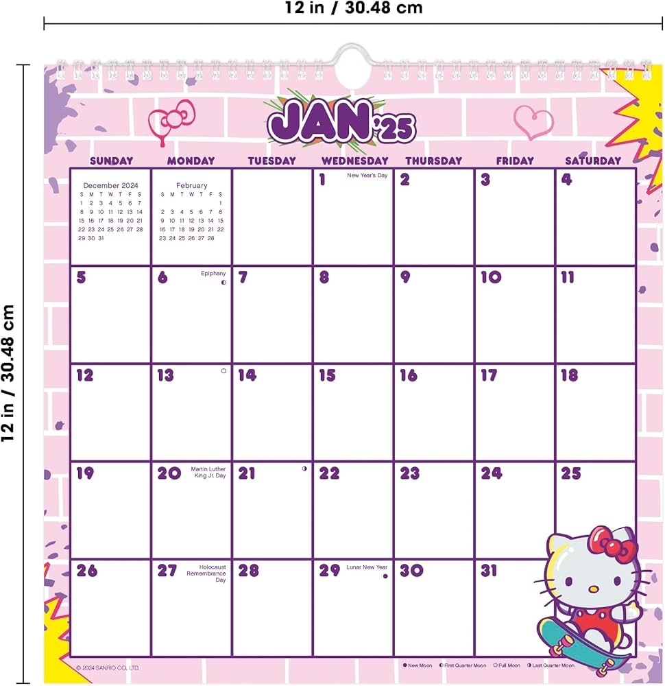 2025 Hello Kitty Friends Spiral Wall Calendar Trends International Amazon de Books