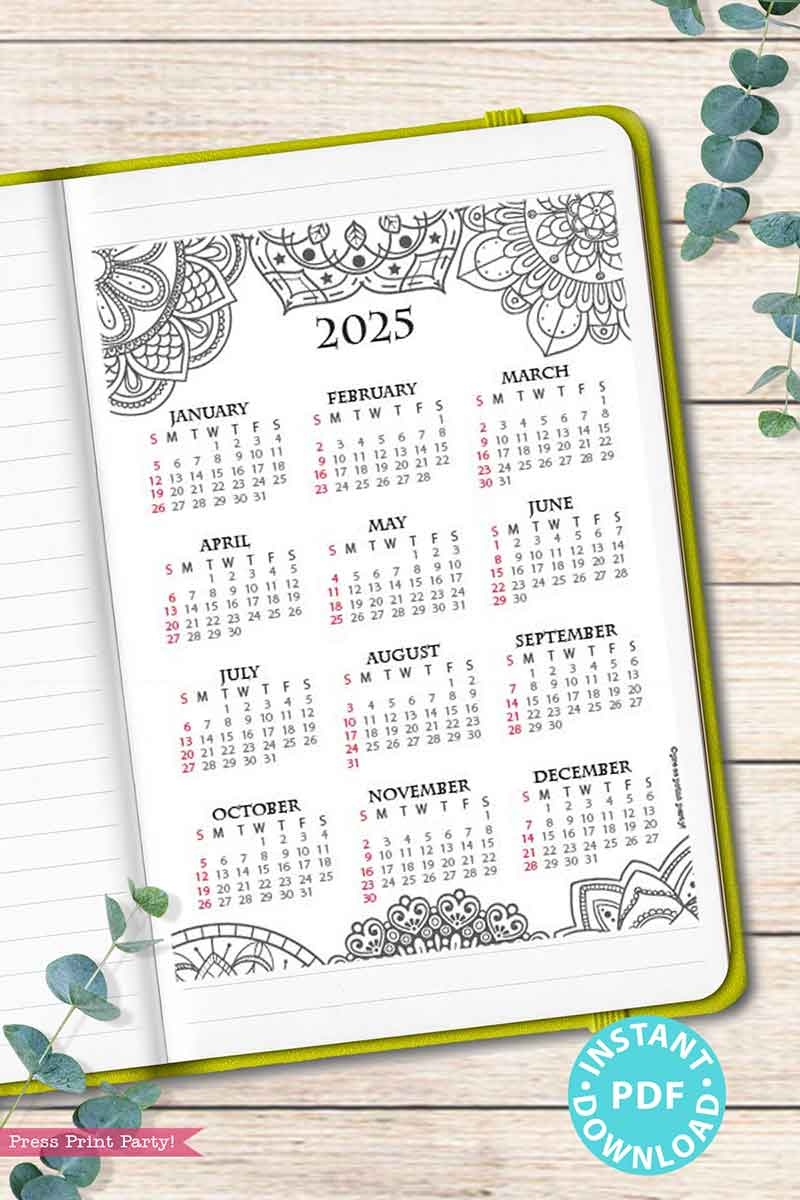 Printable 2025 Calendar On One Page Printable 2025 Calendar On One Page