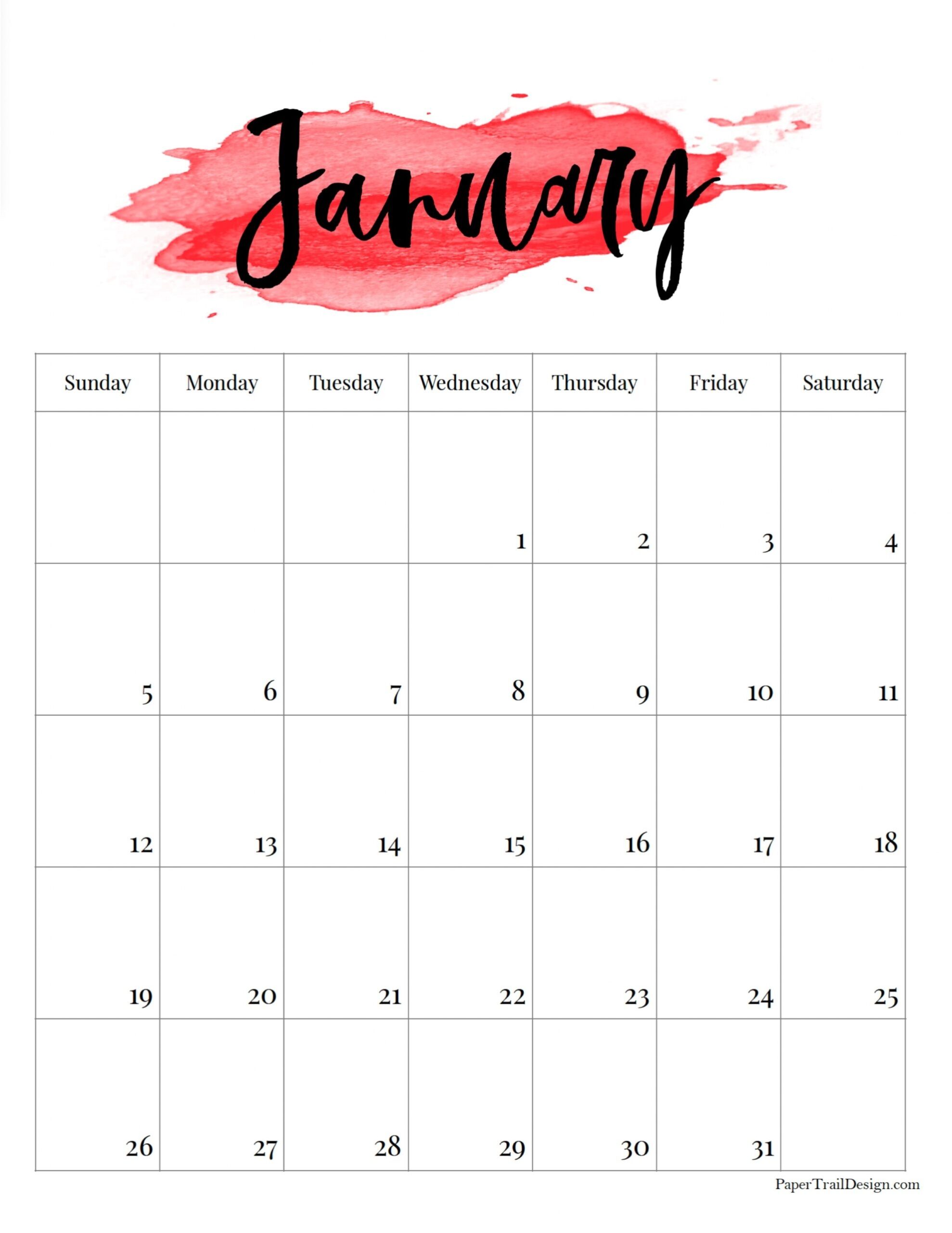 Printable A Calendar 2025