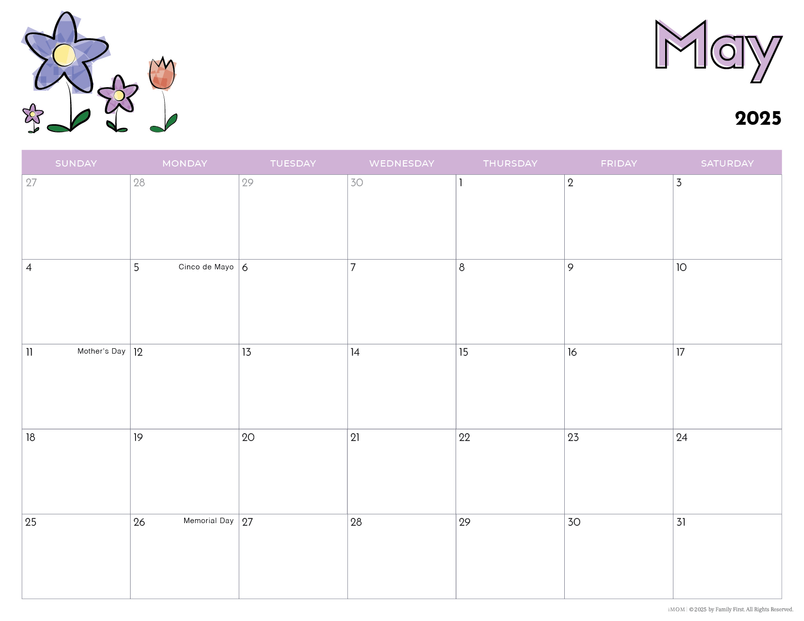 Calendar Printables