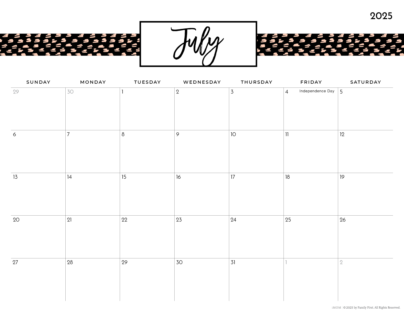 2025 printable calendars free printable calendar designs imom