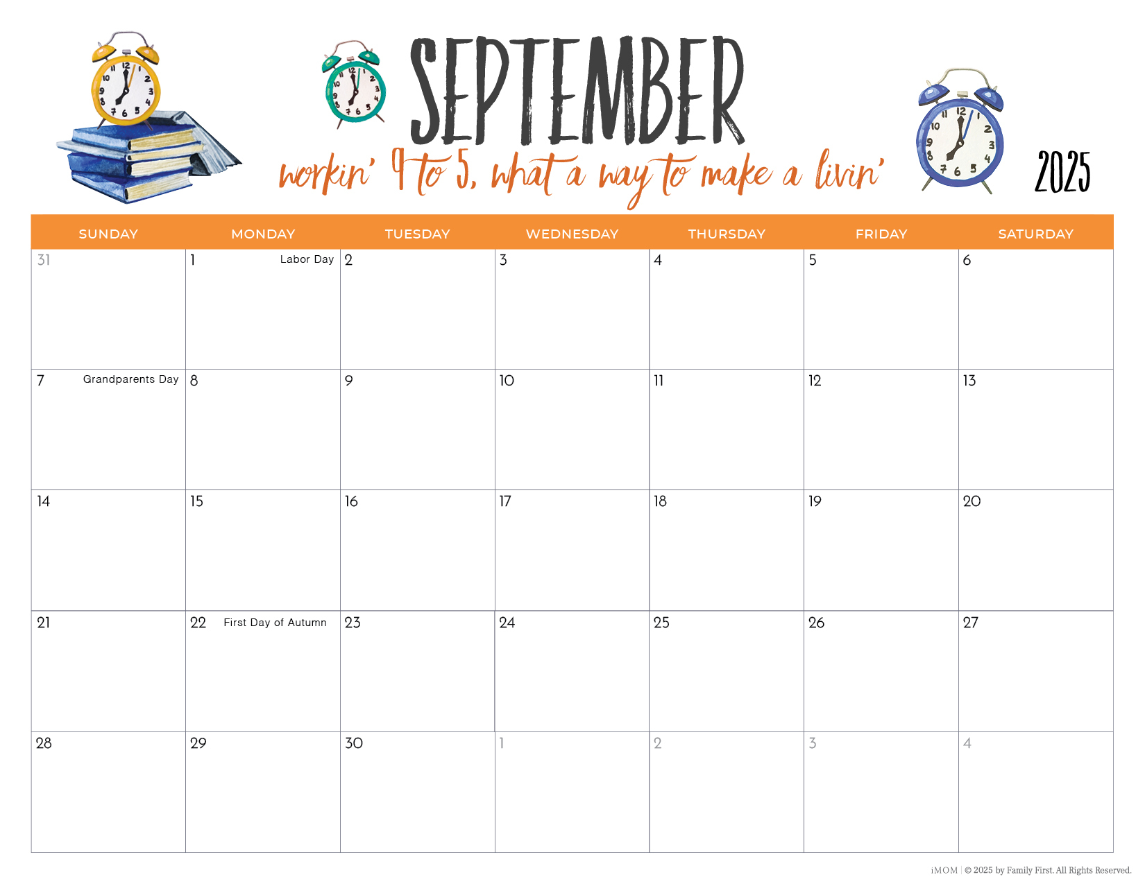 Calendar 2025 September Printable