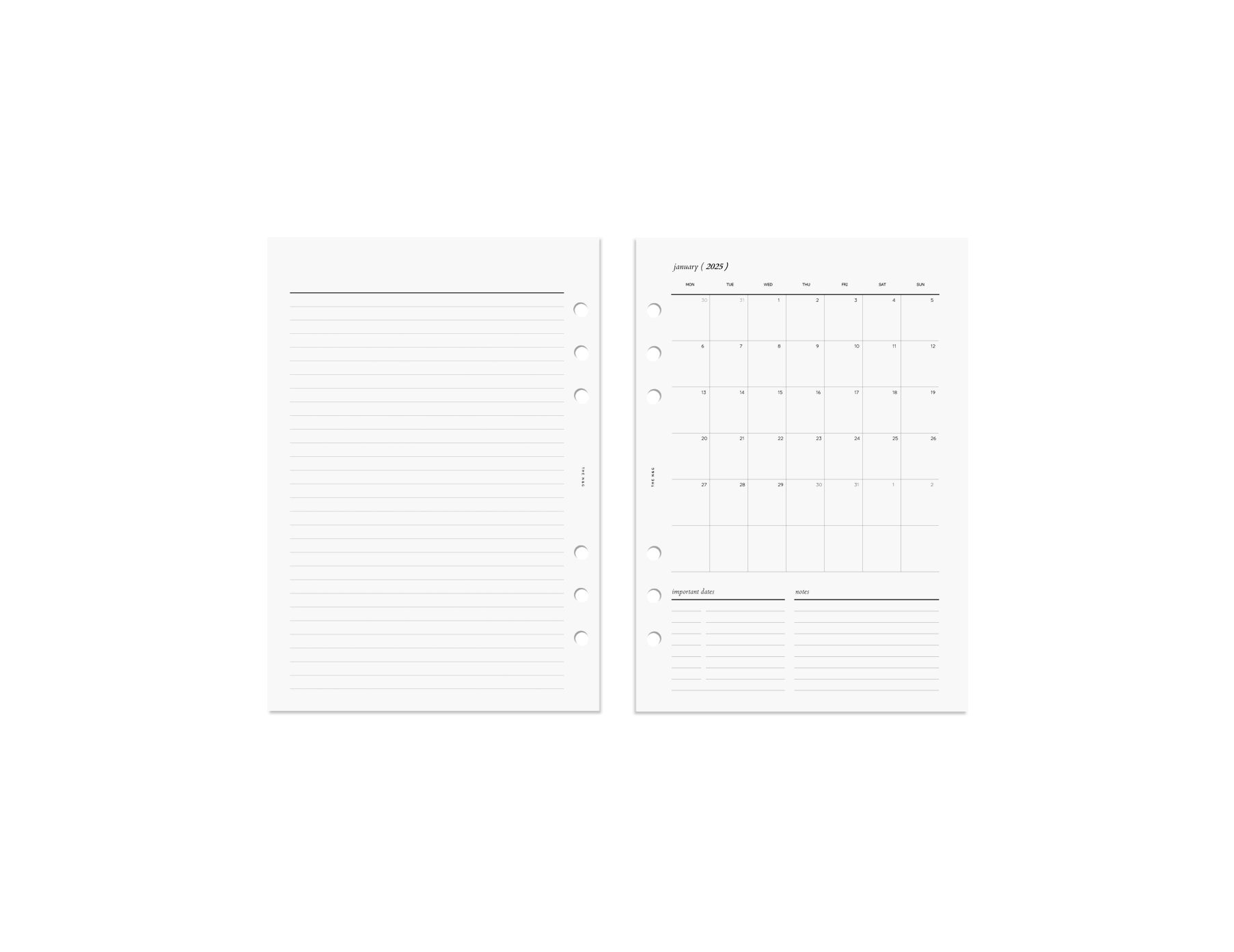 2025 Printable Monthly Calendar PDF Nitty N Gritty