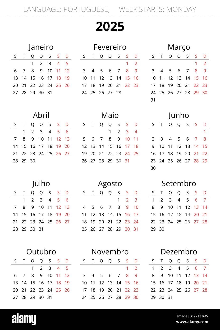 2025 vertical portuguese calendar printable vector illustration for portugal plan your year with calendar style stock vector image art alamy 2025 vertical portuguese calendar printable vector illustration for portugal plan your year with calendar style stock vector image art alamy