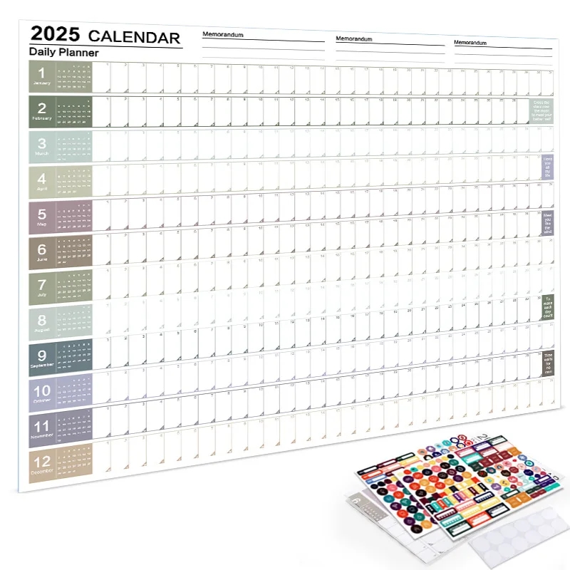 2025 Wall Calendar Planner Kawaii Hanging Calendar Yearly Monthly Weekly Daily Planner To Do List Agenda Schedule Organizer AliExpress