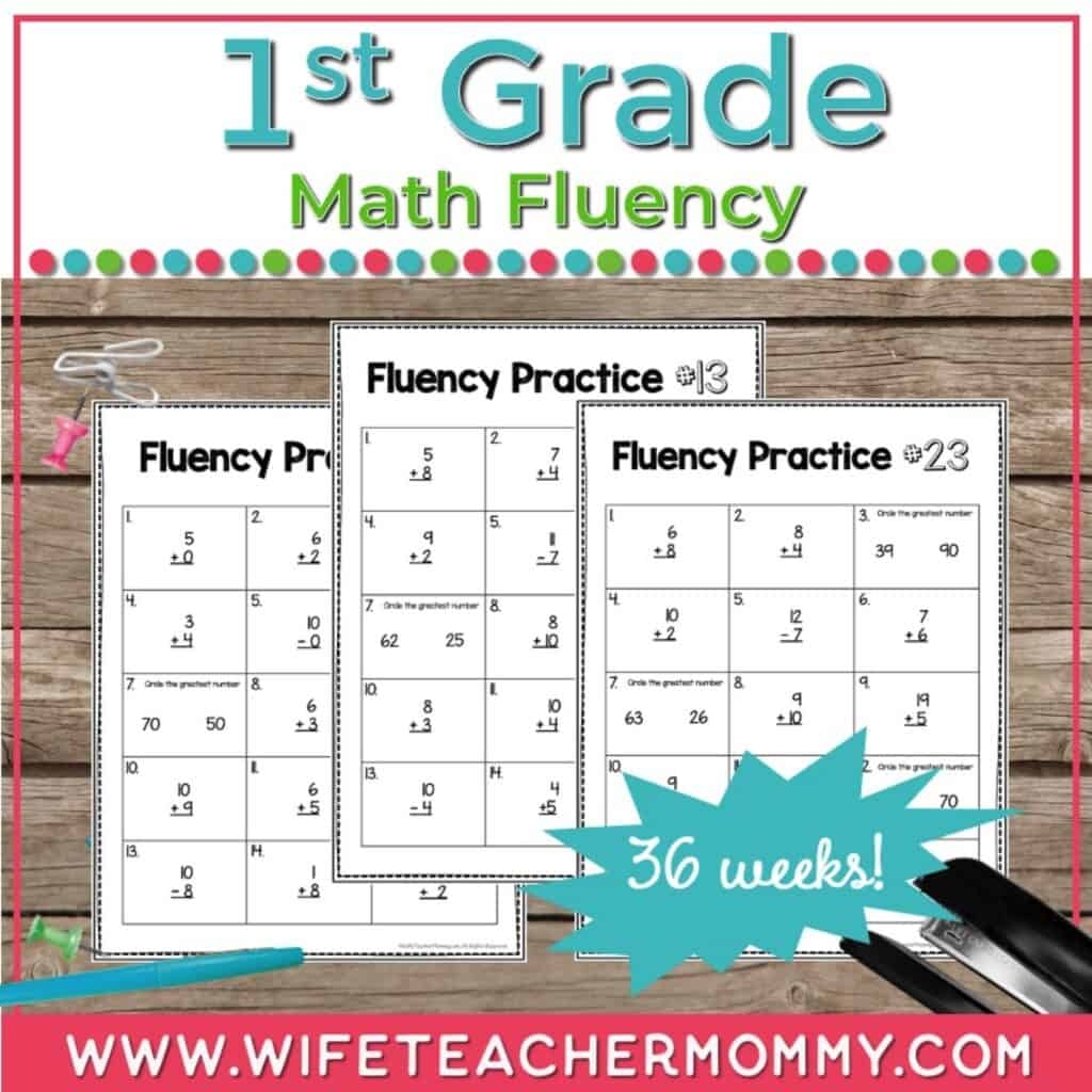 36 Weeks Of 1st Grade Math Fluency Worksheets 36 Weeks Of 1st Grade Math Fluency Worksheets