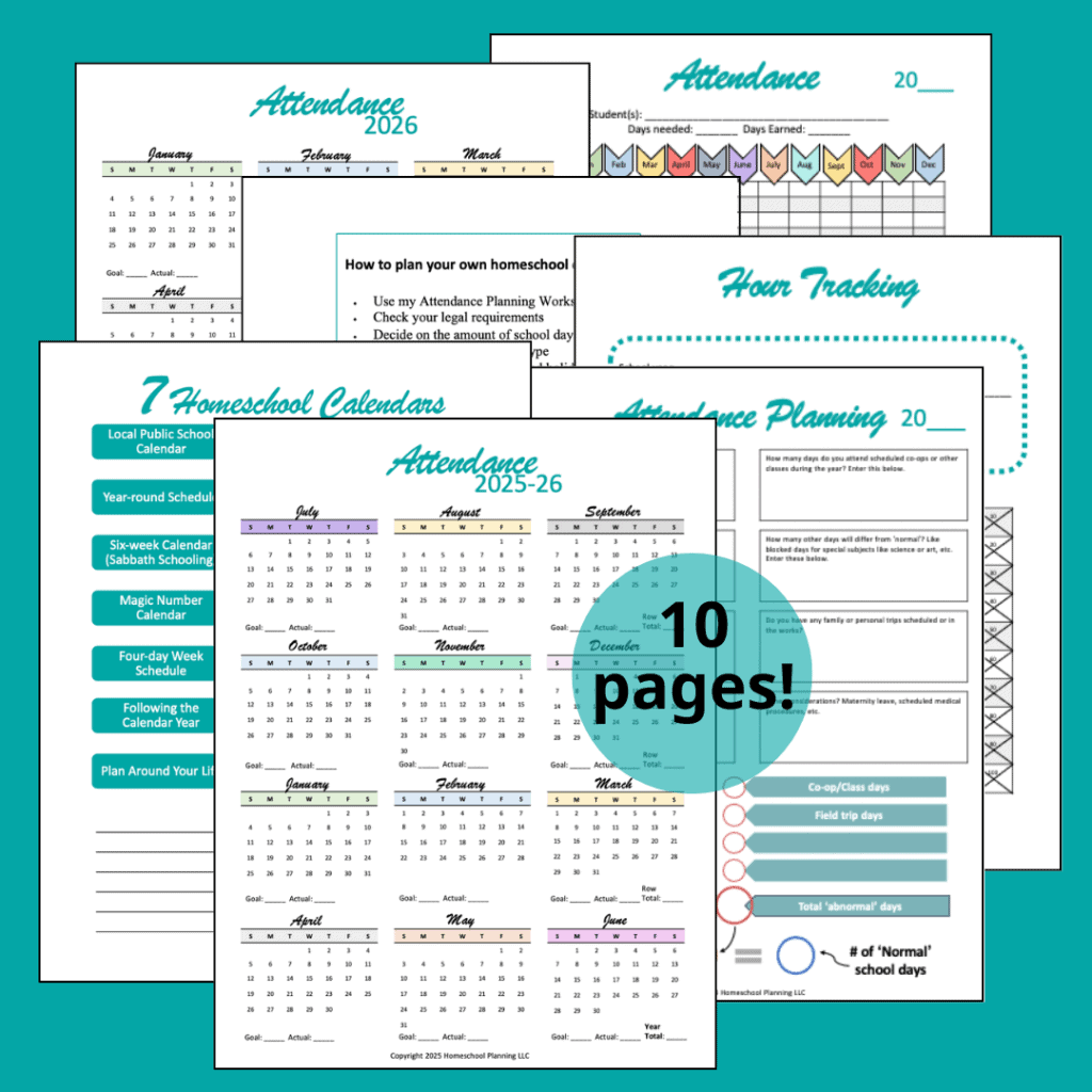 Homeschool Calendar Printable Free