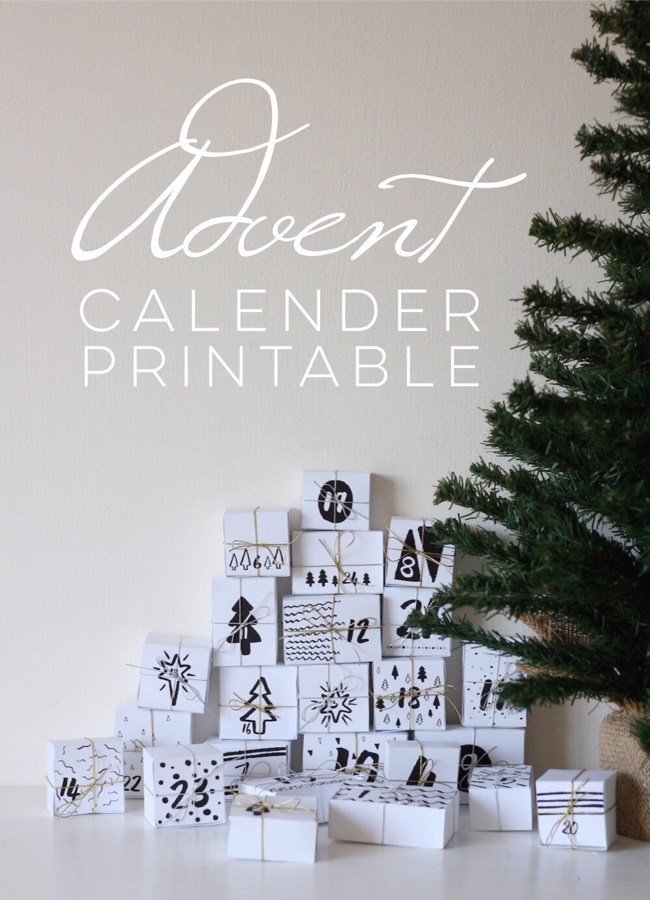 Advent Calendar DIY Printable Free Download Pure Sweet Joy