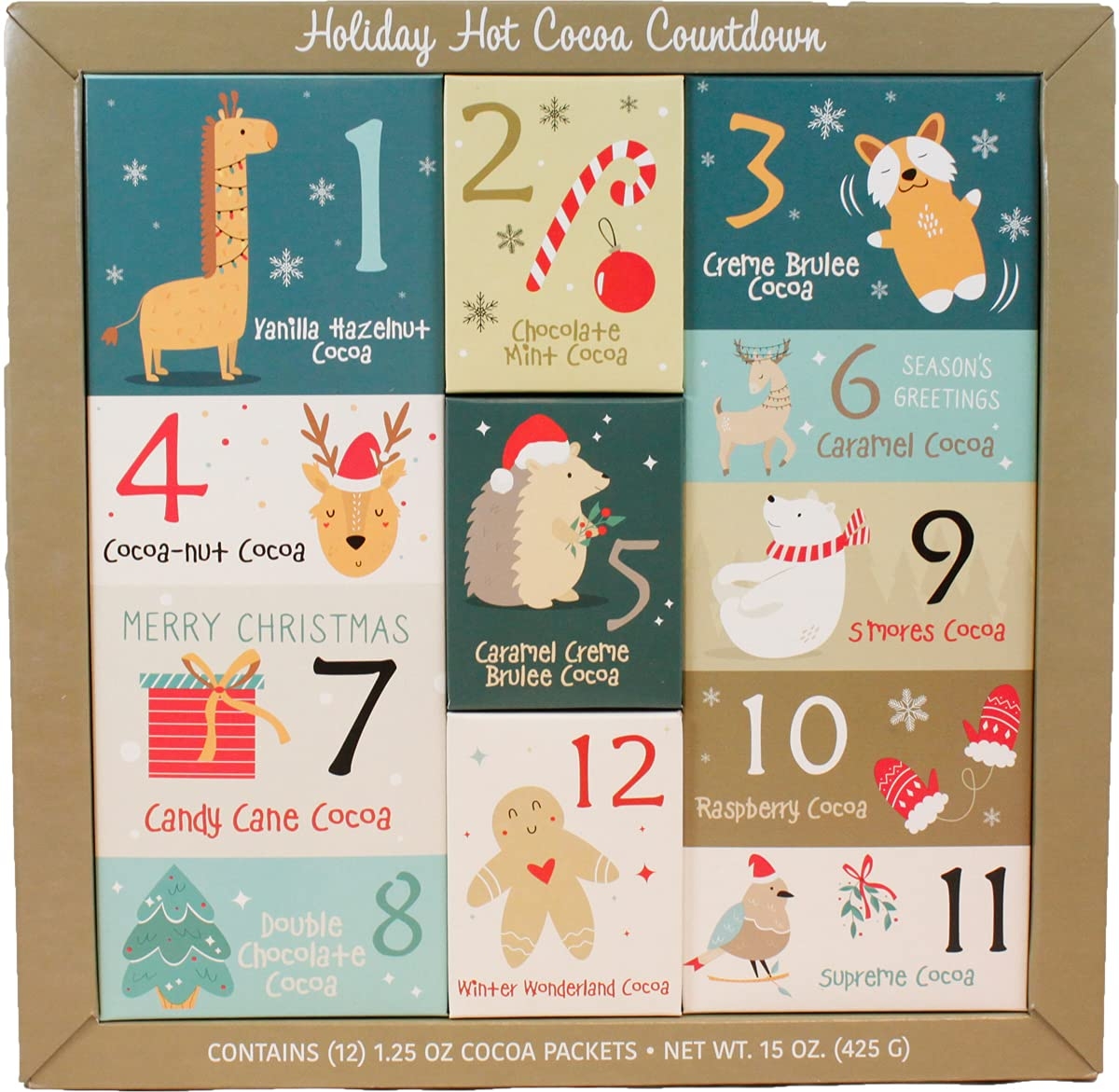 Amazon Christmas Sampler Gift Advent Calendar 12 Days Of Coffees Teas Or Cocoas Hot Chocolate For Christmas Gourmet Gift Box Set Best Xmas Present For Friends Family Corporate Coworkers Or Teachers 