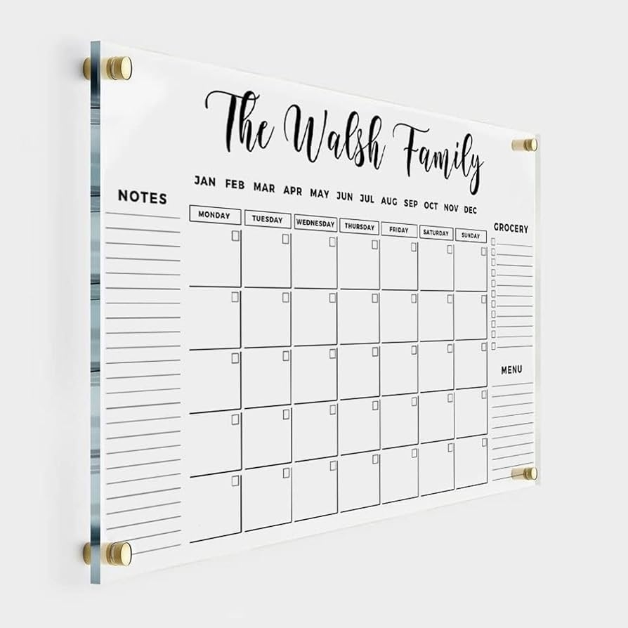 Amazon FAMILY NAME CALENDAR Personalized Acrylic Wall Calendar Personalized Calendar 2025 Horizontal Wall Calendar Monthly And Weekly Calendar Housewarming Gift Goals To Do Office Products Amazon FAMILY NAME CALENDAR Personalized Acrylic Wall Calendar Personalized Calendar 2025 Horizontal Wall Calendar Monthly And Weekly Calendar Housewarming Gift Goals To Do Office Products