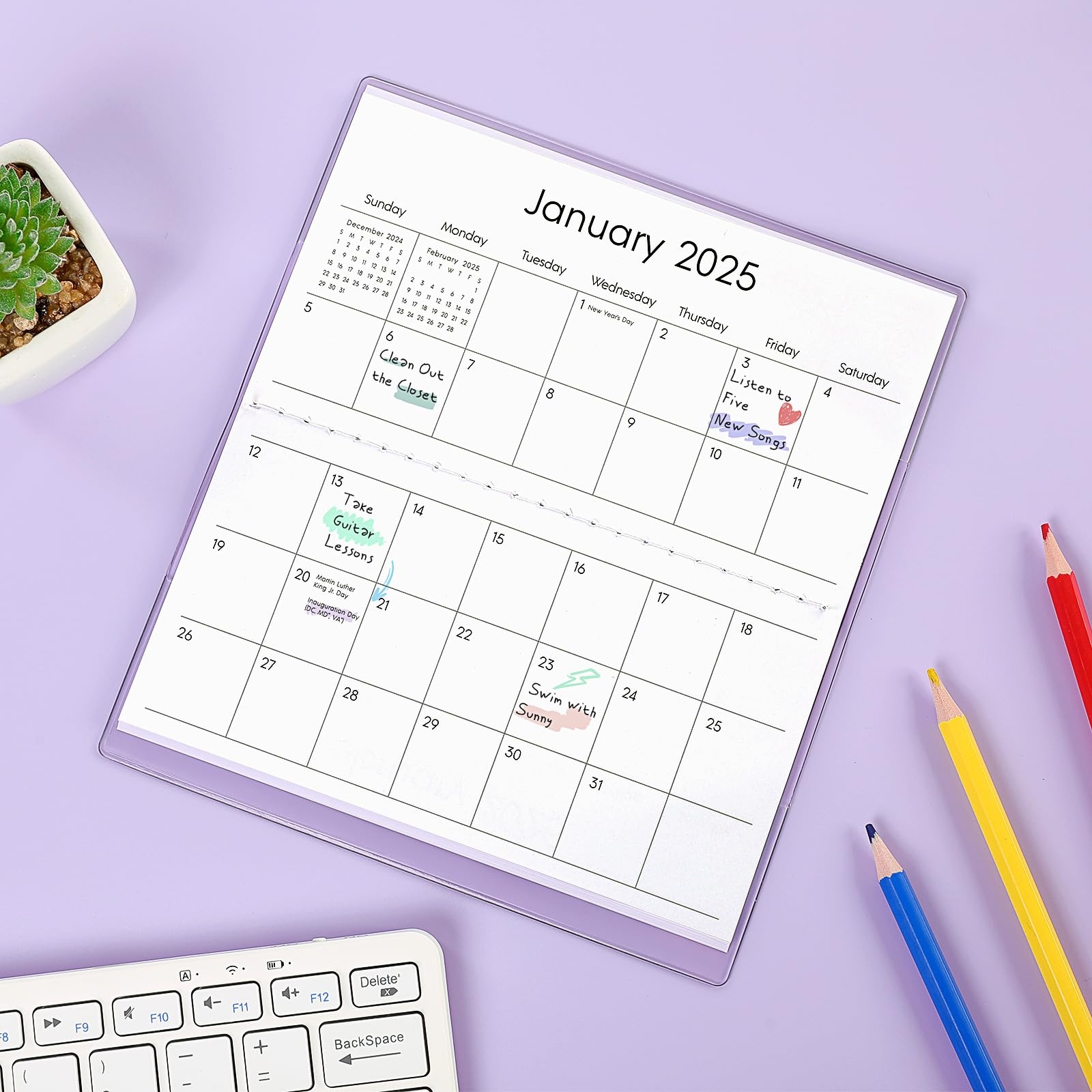 Amazon KONVINIT Pocket Calendar 2025 2026 For Purse Small Pocket Planner 3 5 6 5 From July 2024 To December 2026 Daily Monthly Agenda 2025 With PVC Cover For Planning Office Products