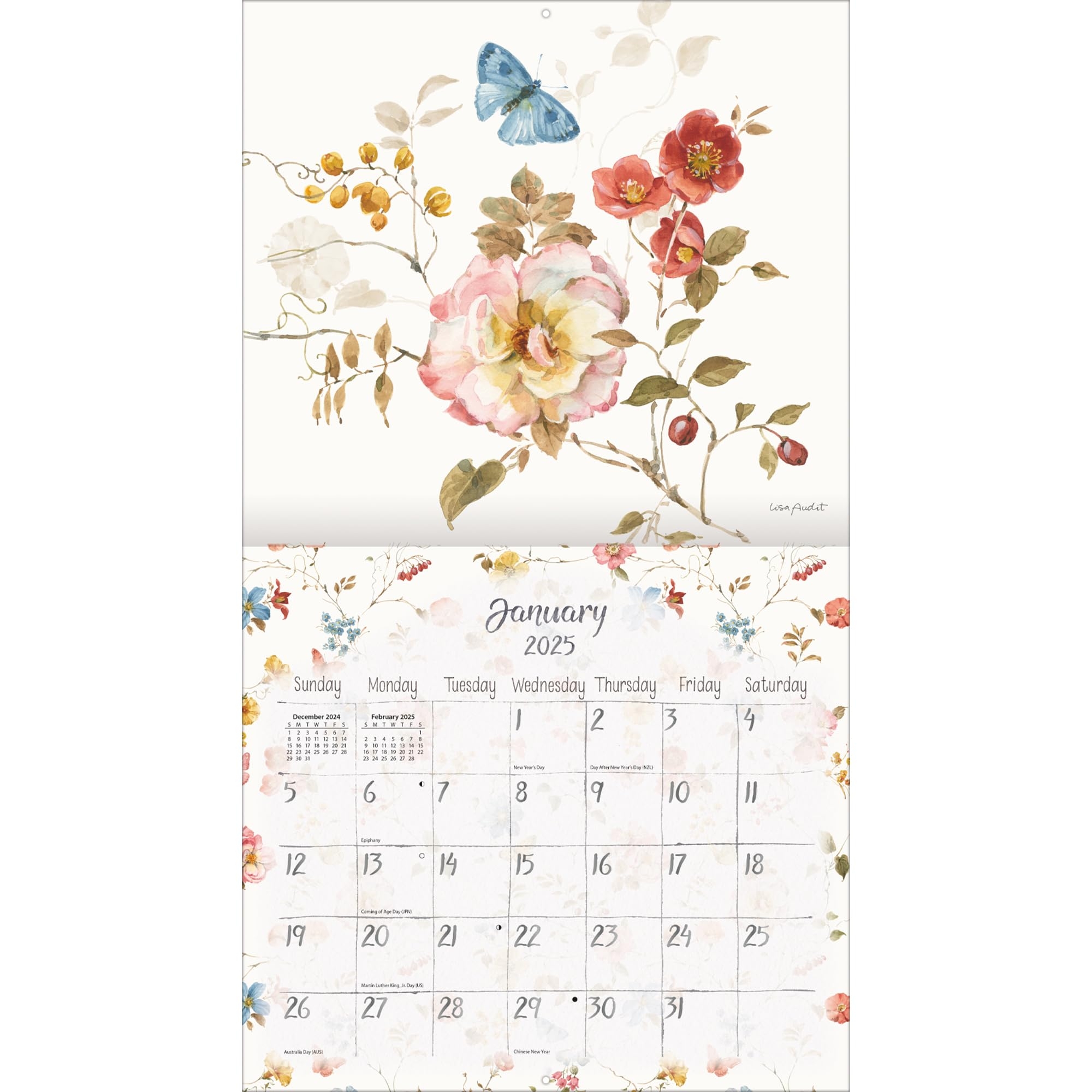 Watercolor Printable 2025 Calendar