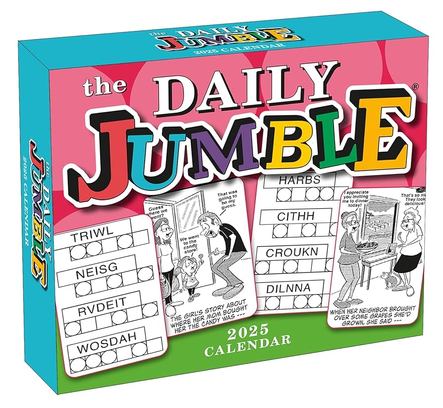 Amazon The Daily JUMBLE 2025 Daily Desk Calendar Boxed Page a Day Word Puzzle Calendar With Classic Jumbles Anagrams Brain Teasers Office Products Amazon The Daily JUMBLE 2025 Daily Desk Calendar Boxed Page a Day Word Puzzle Calendar With Classic Jumbles Anagrams Brain Teasers Office Products