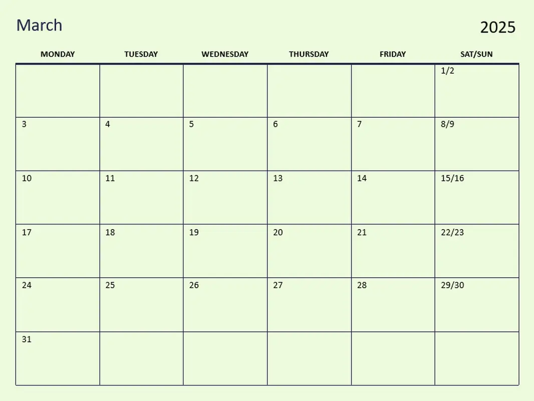 blank calendar templates microsoft create