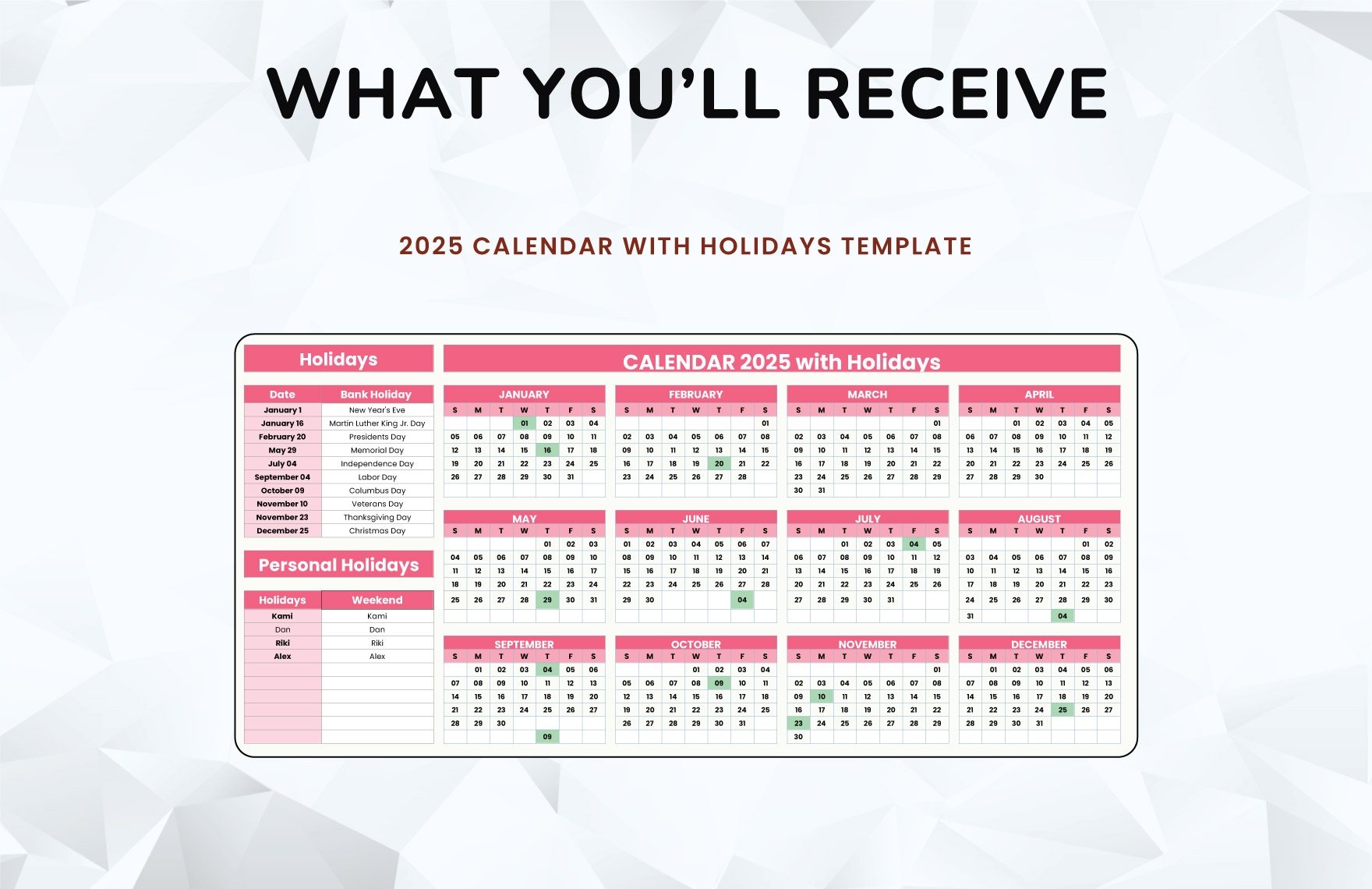 Printable Calendar September 2025with Holidays