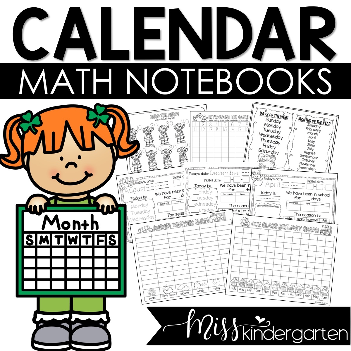 Calendar Math Notebook For Kindergarten And First Grade Spanish Version Included Miss Kindergarten Calendar Math Notebook For Kindergarten And First Grade Spanish Version Included Miss Kindergarten