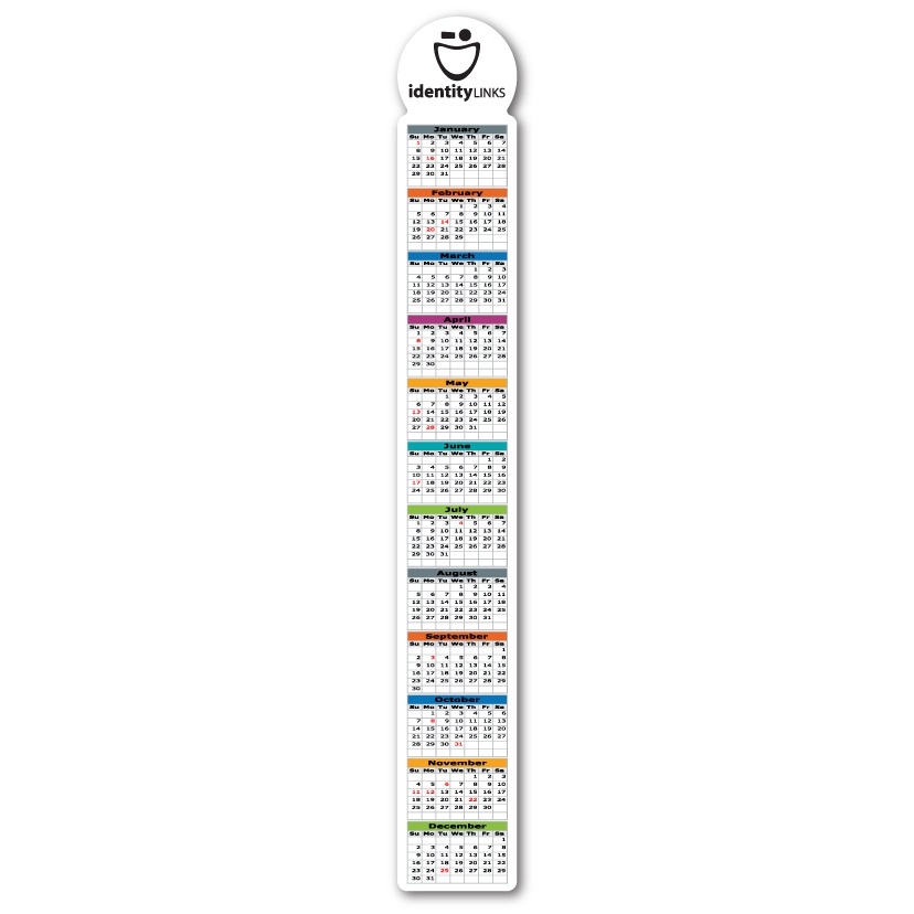 Custom Printed Vertical Circle Computer Monitor Calender