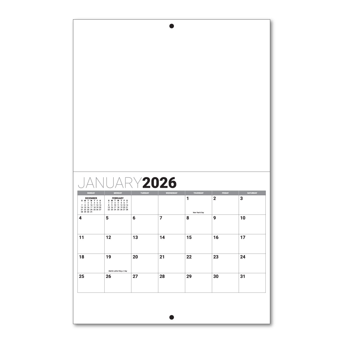 Custom Stapled Wall Calendar 11x17 13 Month ValueCalendars