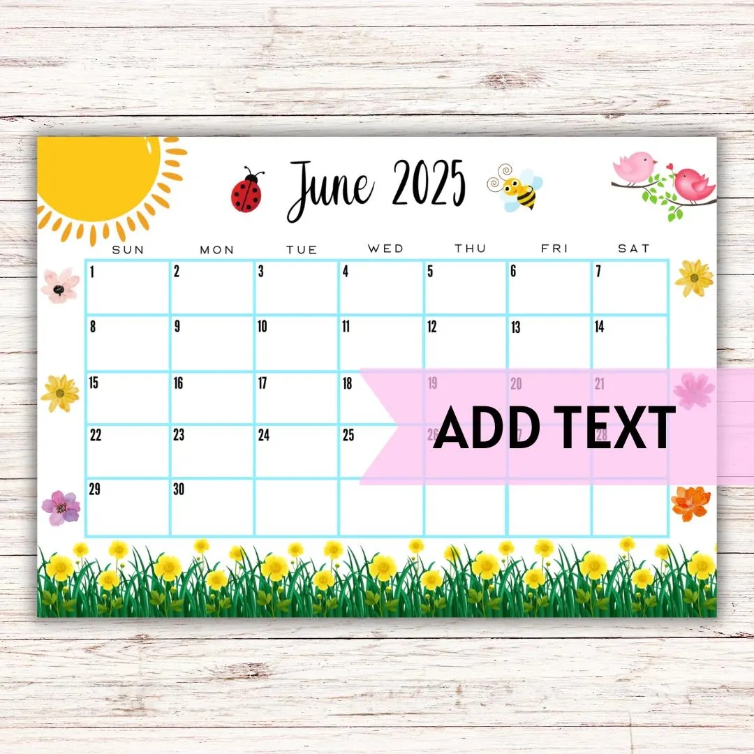 Free June Printable Calendar