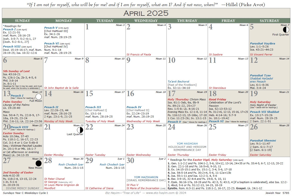 Free Printable 2025 Calendar With Jewish Holidays