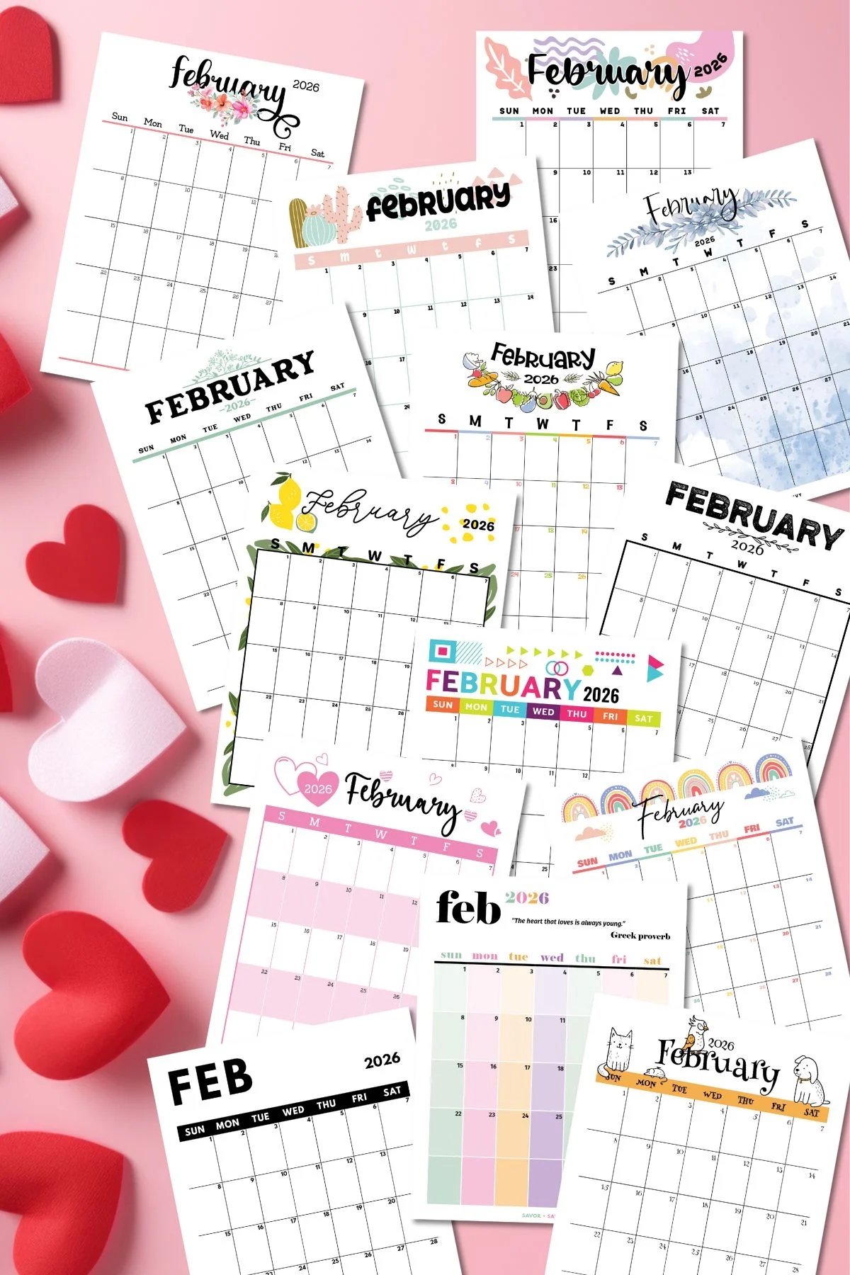 Free Printable Calendar Feb 2026