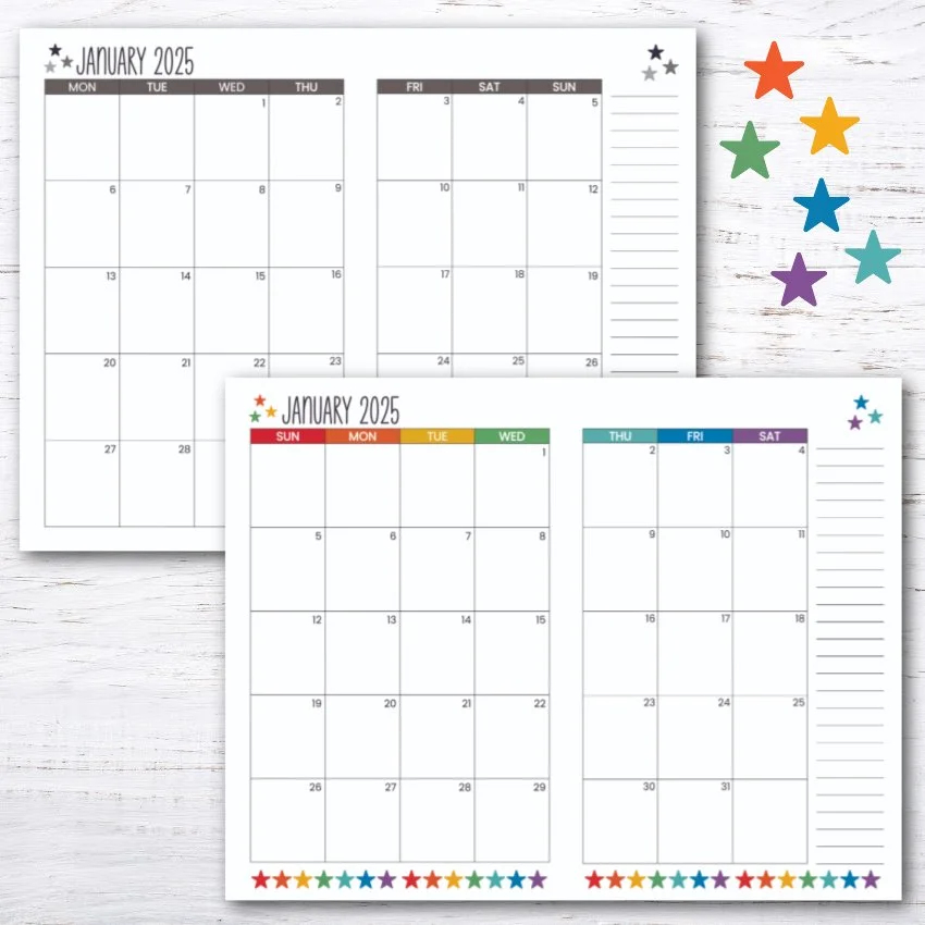 free 2025 calendar half size landscape krafty planner free 2025 calendar half size landscape krafty planner