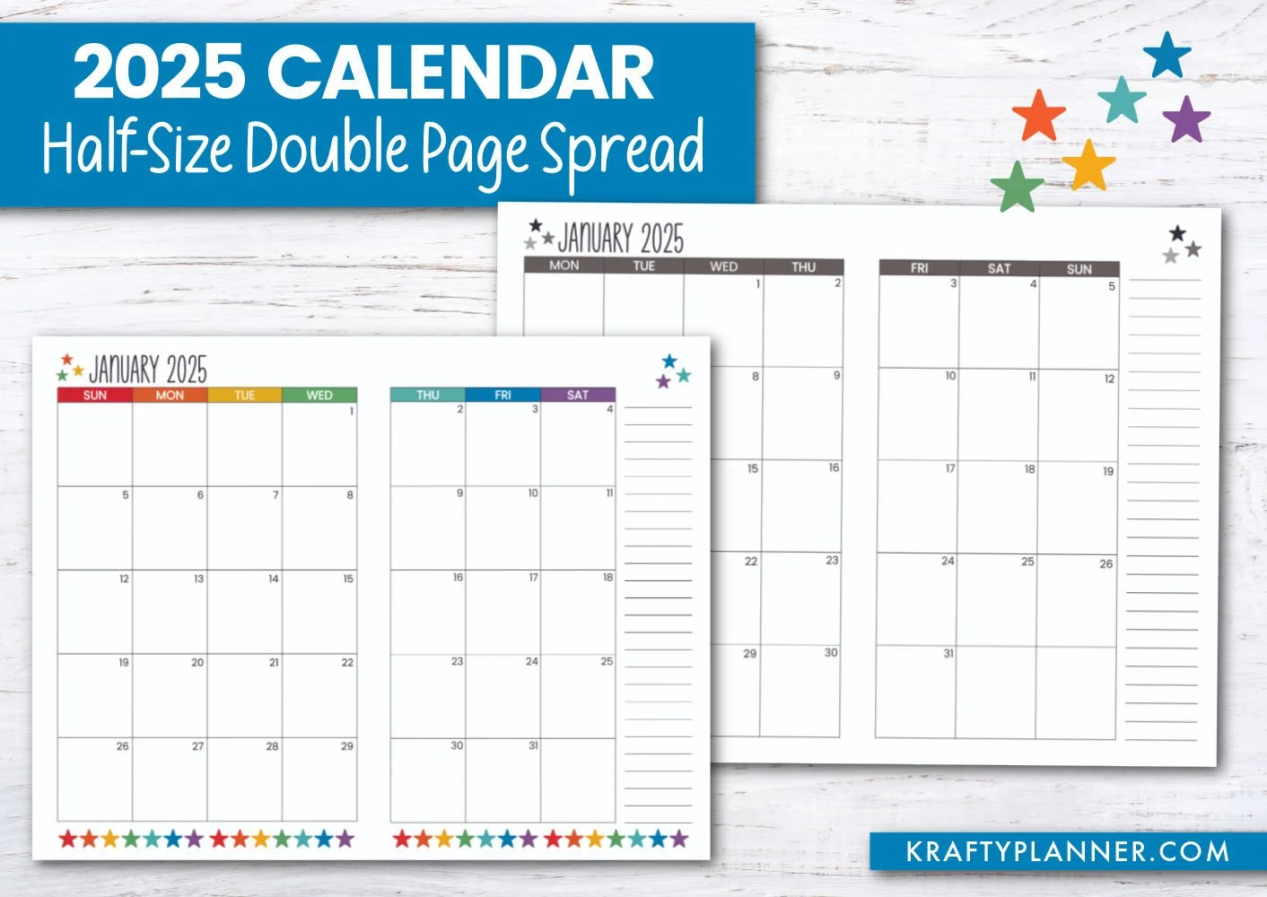 Printable Calendar 2025 Landscape