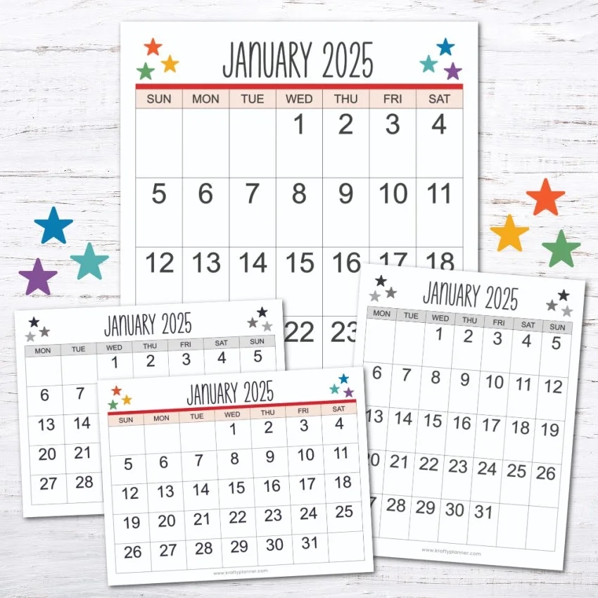 Free 2025 Large Print Calendar With Notes Krafty Planner Free 2025 Large Print Calendar With Notes Krafty Planner