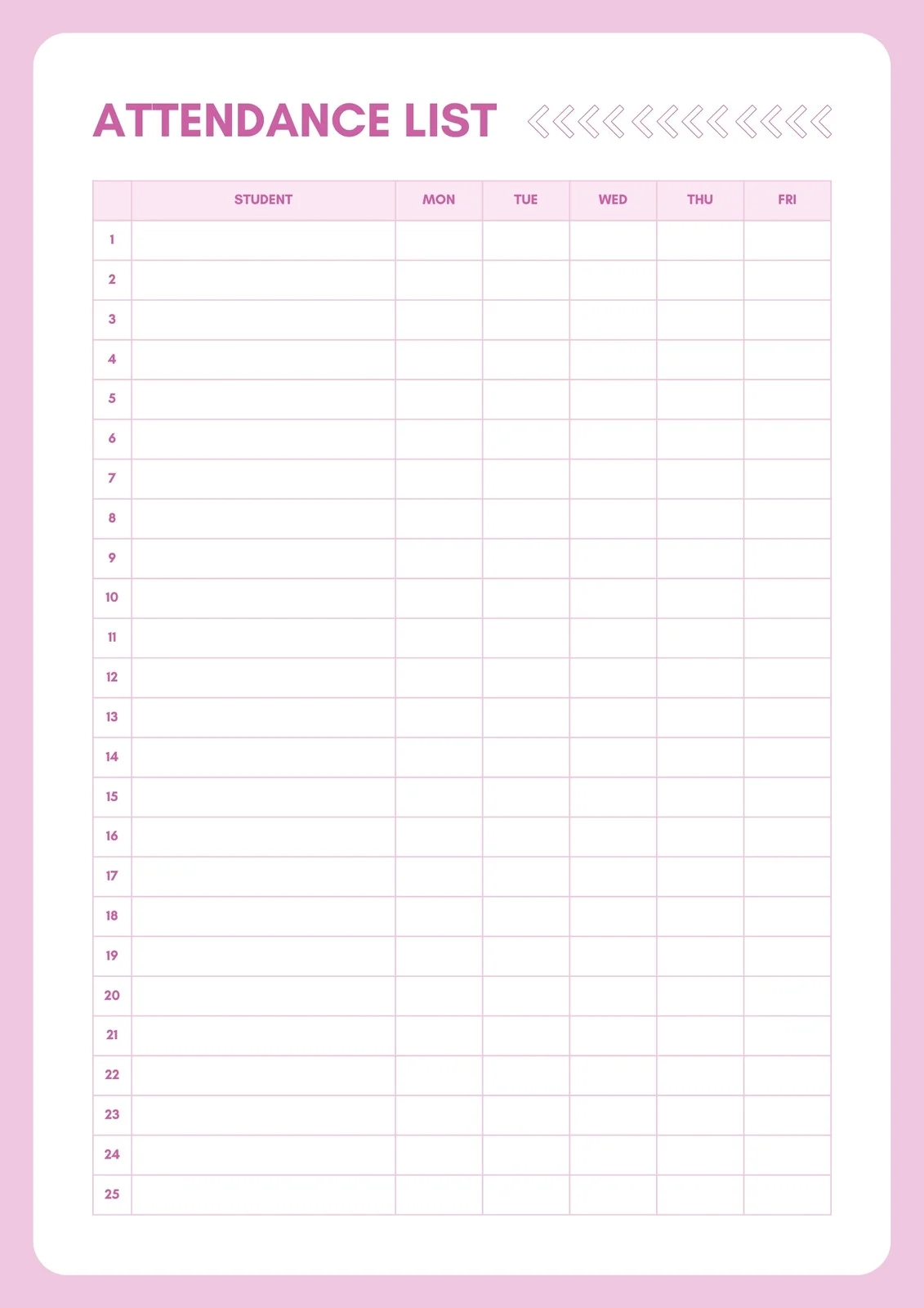 Free And Customizable Attendance Templates
