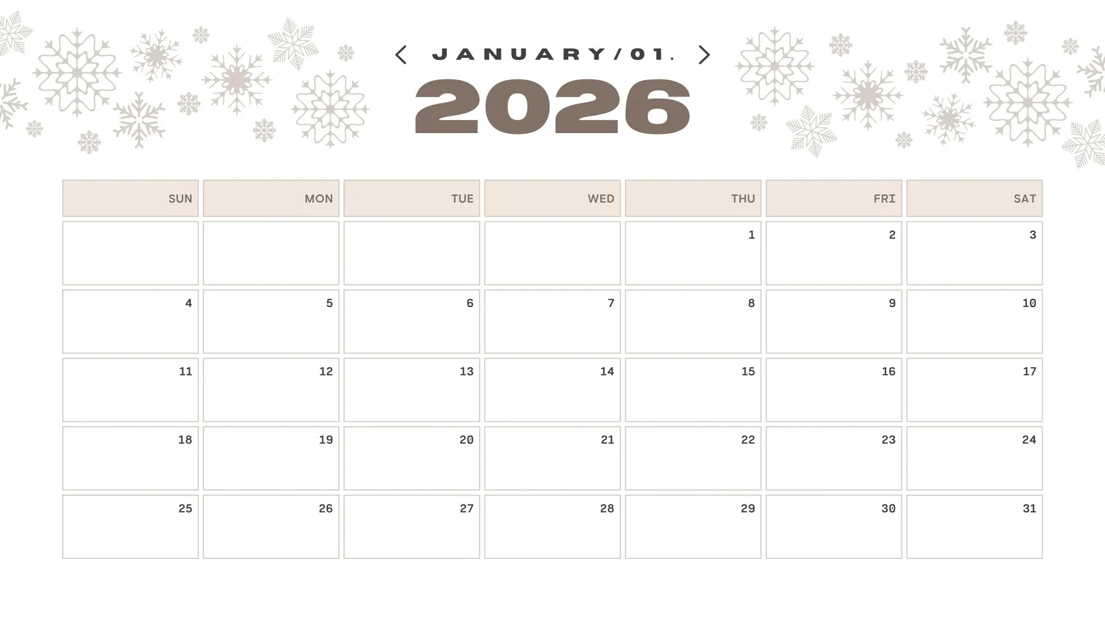 Free And Customizable January Templates