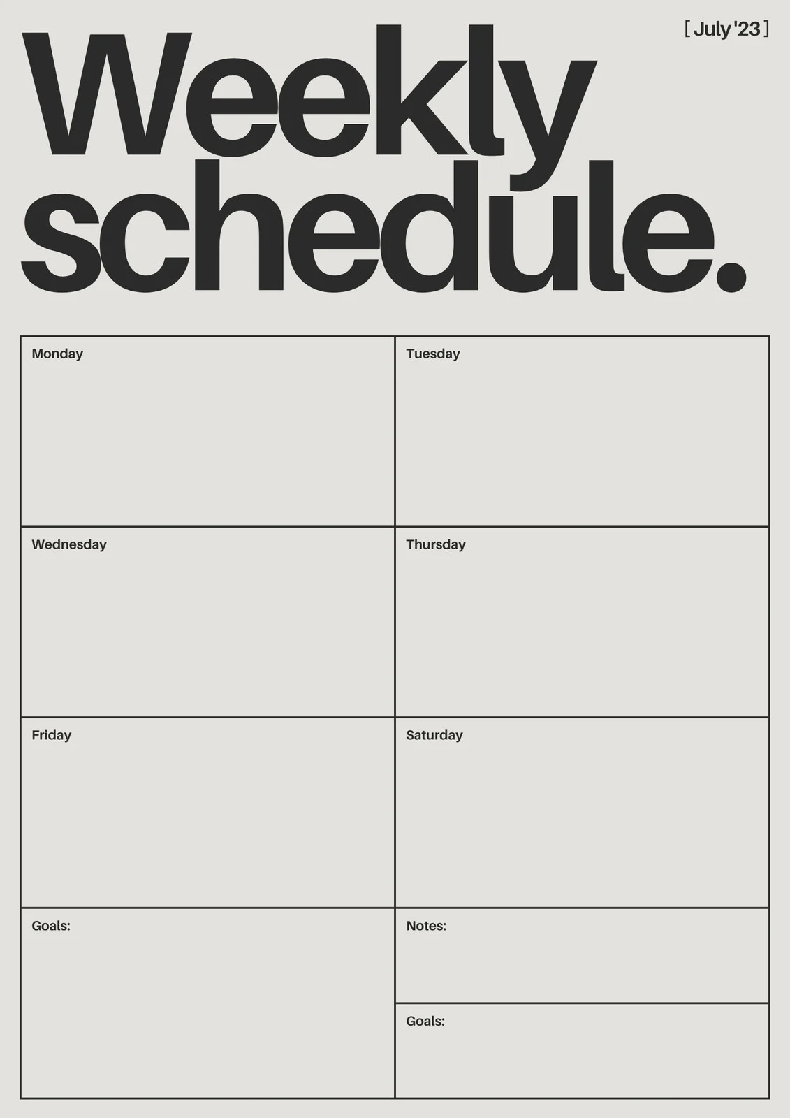 Free And Customizable Weekly Schedule Templates Canva