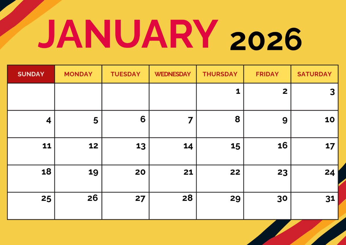 January 2026 Calendar Free Printable