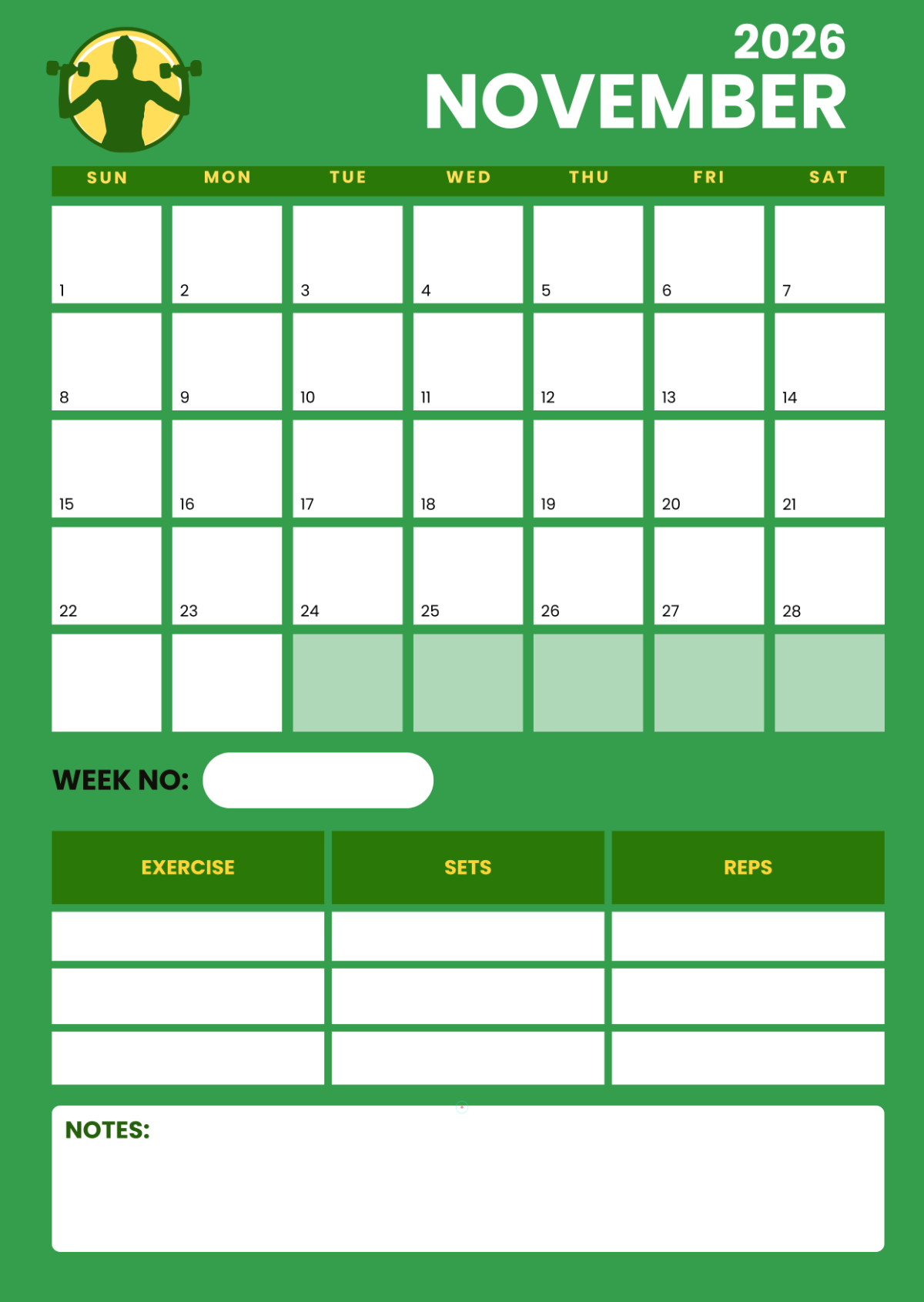 Free Pretty November Calendar 2024 Template To Edit Online