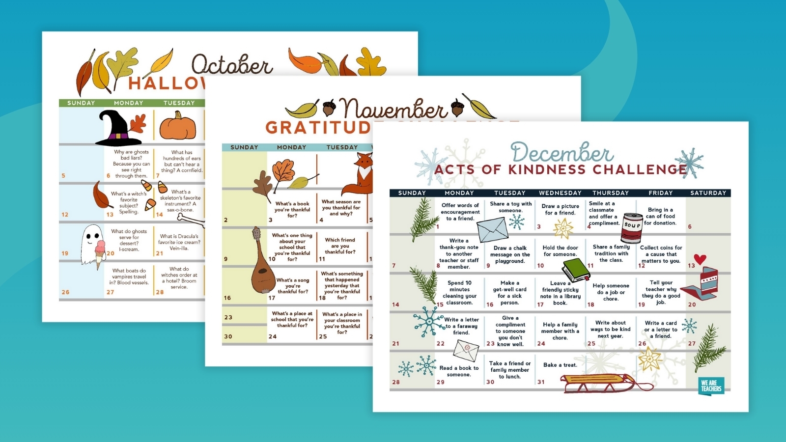 Teacher October 2025 Free Printable Calendar