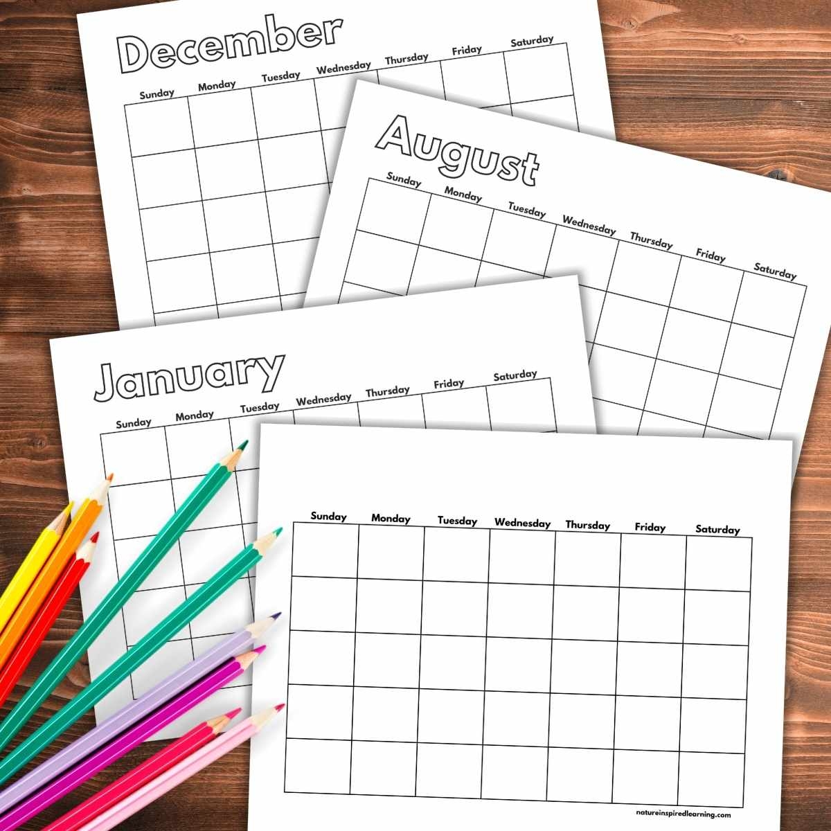 Free Printable Calendars Blank