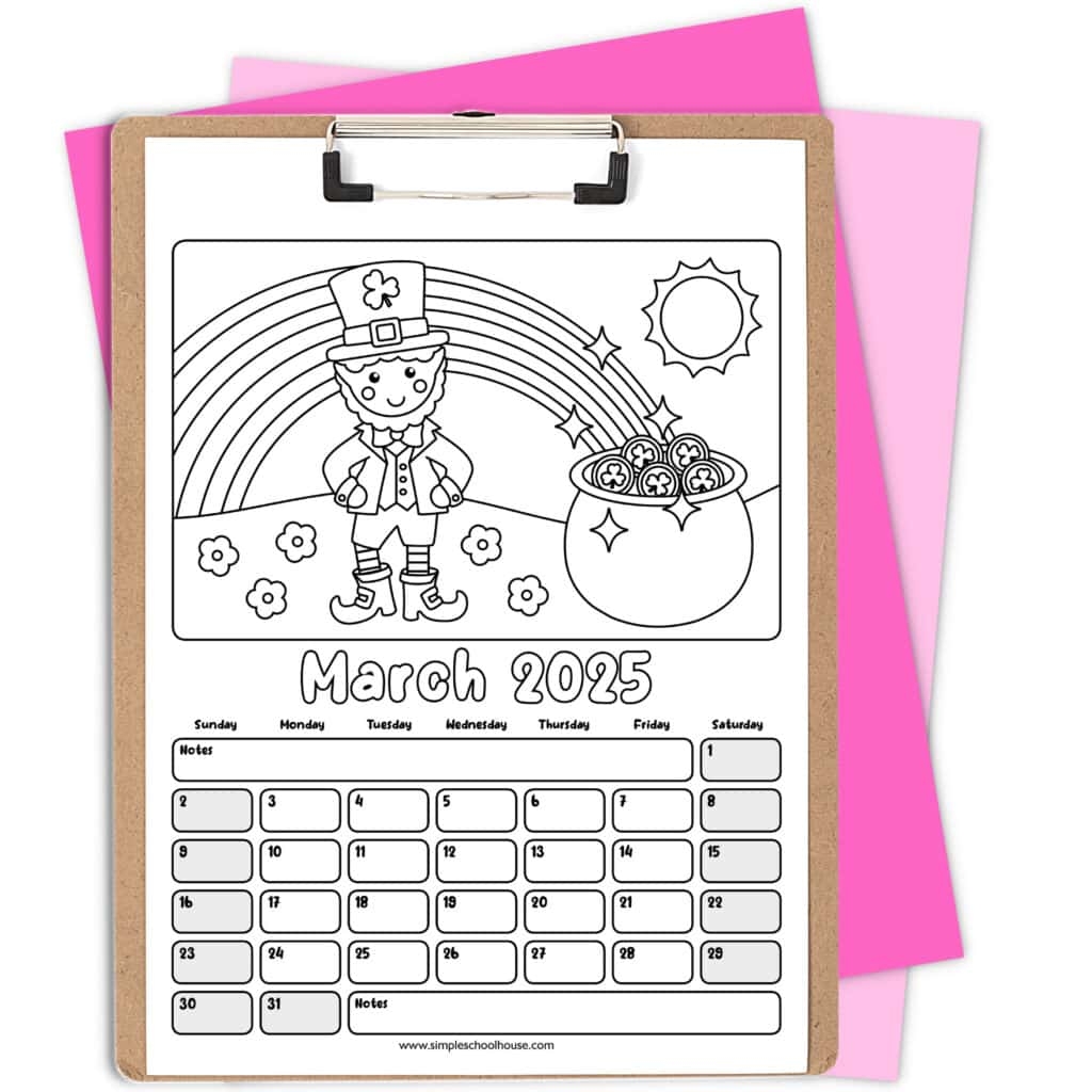 Free Preschool Calendar Printables 2025