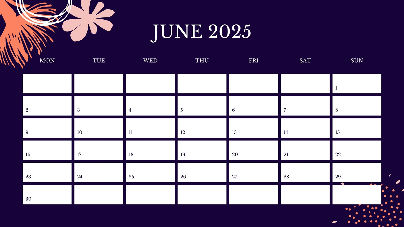 Free Printable Custom June 2025 Calendar Templates Canva