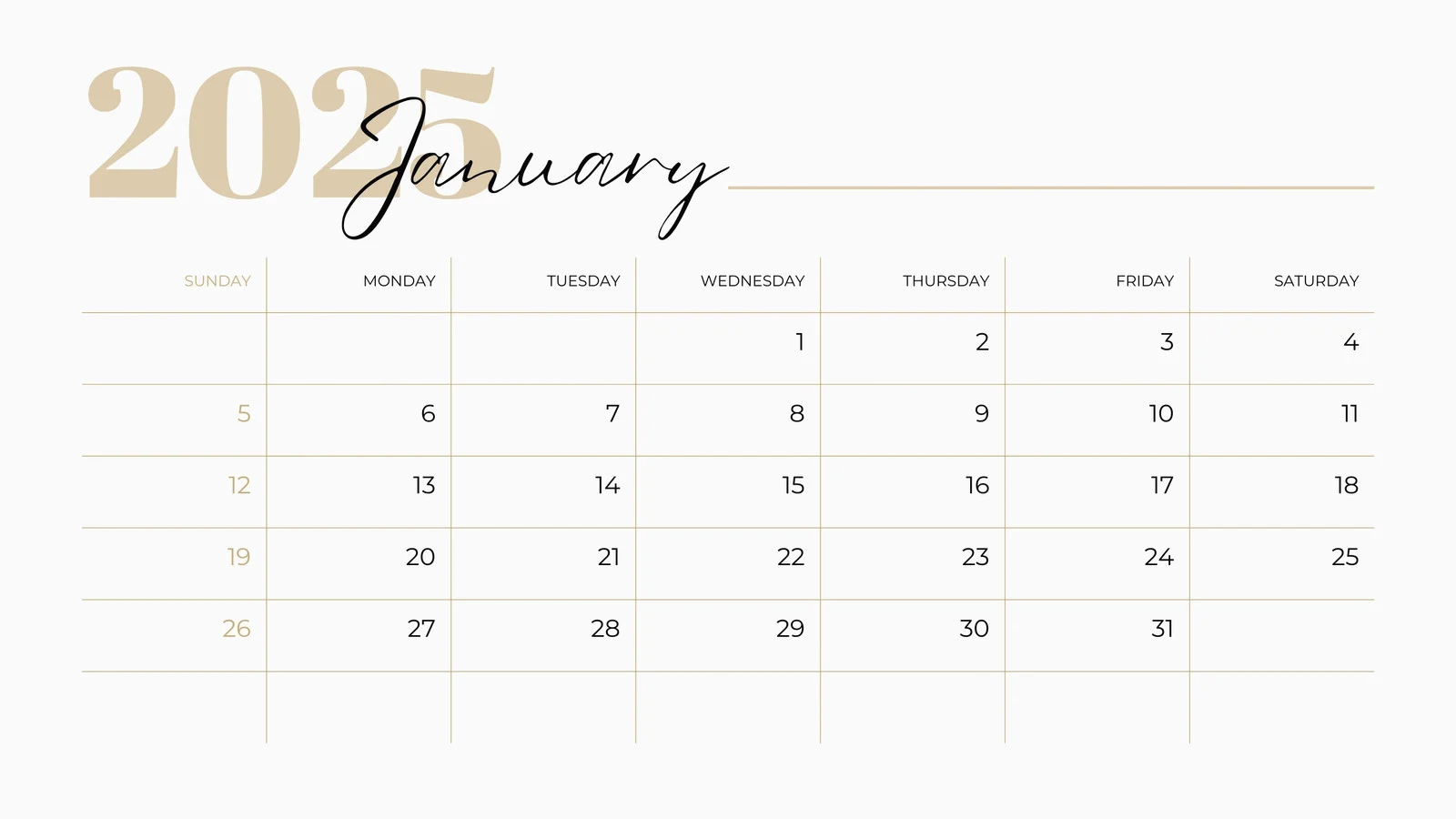 Printable 2025 Monthly Calendar Pdf