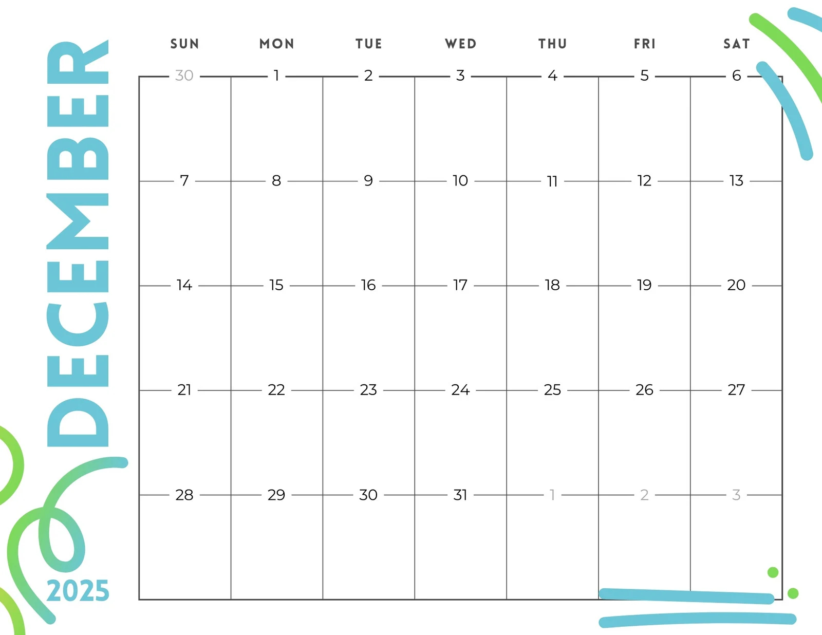 Printable 2025 Calendar By Month With Holidays