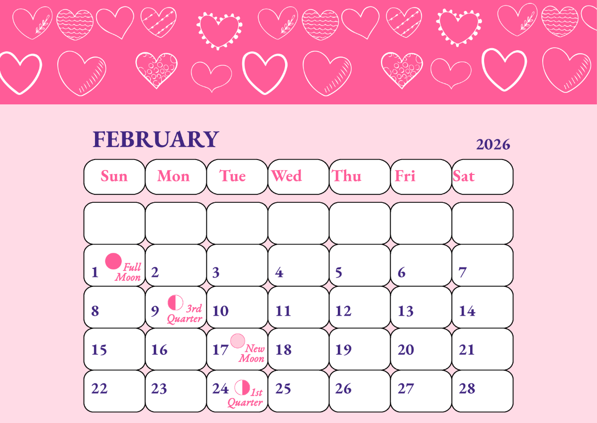 Free Printable February 2025 Calendar Template To Edit Online