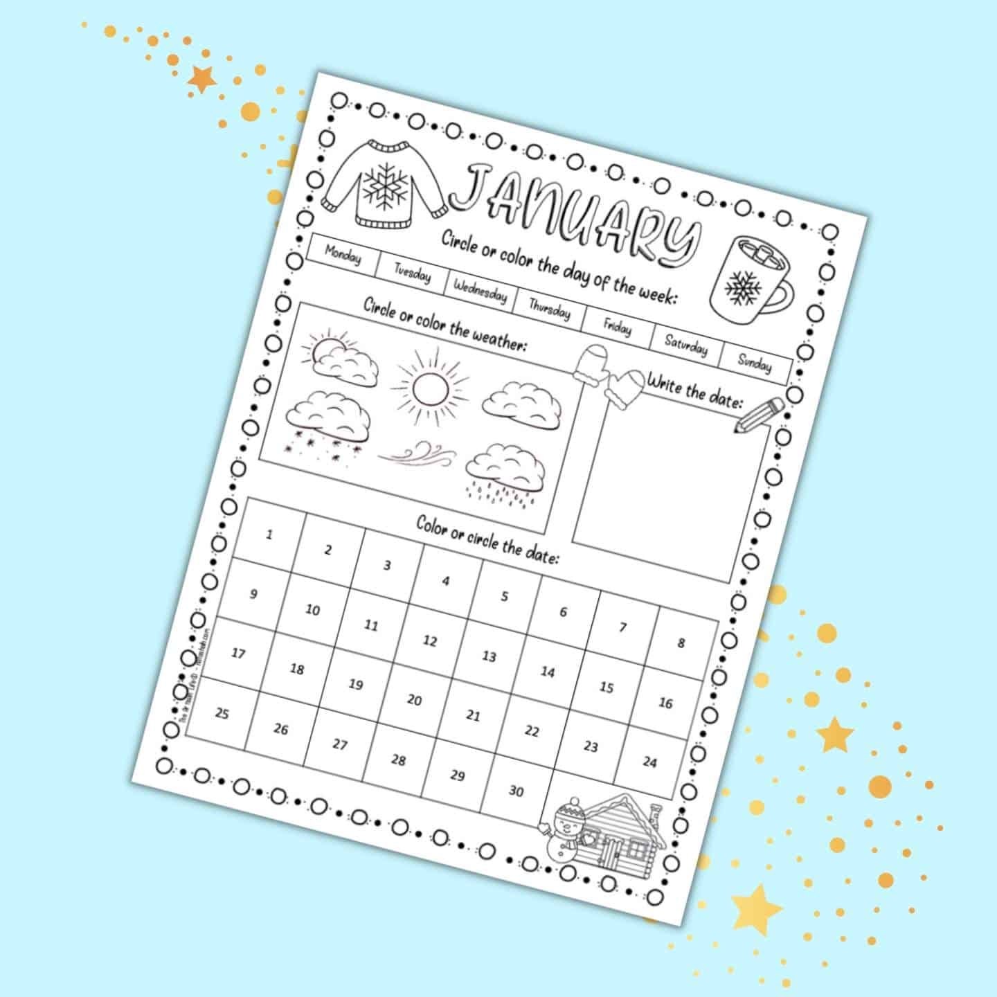 Free Printable June Calendar Worksheet For Kids The Artisan Life