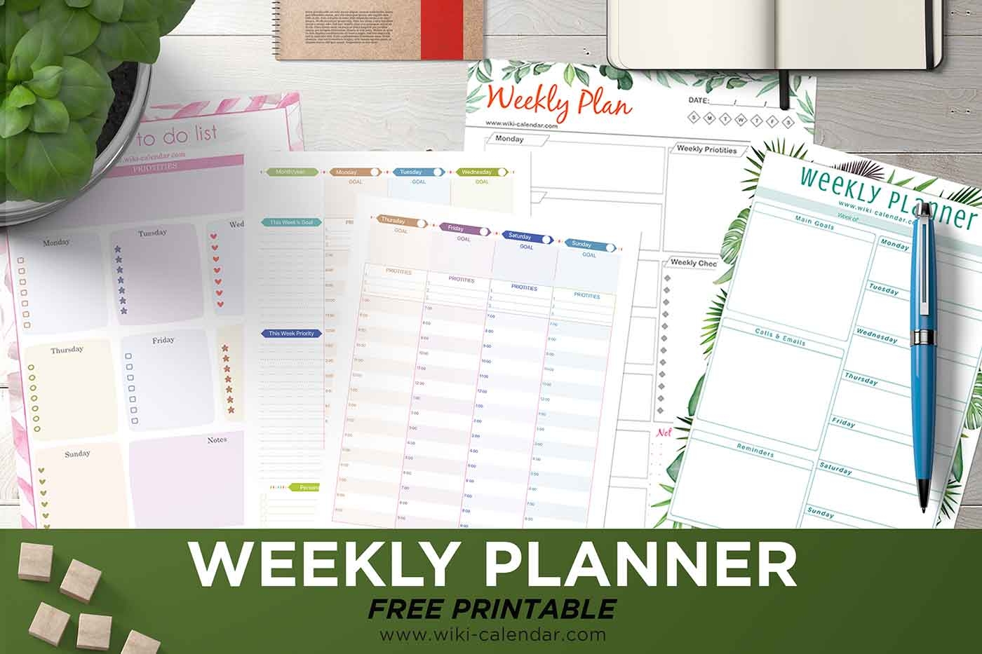 free printable weekly planner for 2025 templates