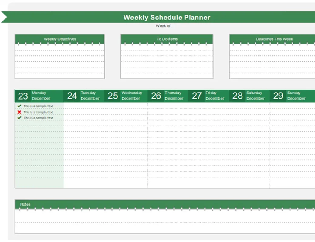 Printable Weekly Calendar Maker