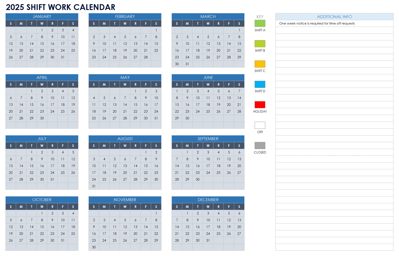 Free Work Schedule Templates For Word And Excel Smartsheet