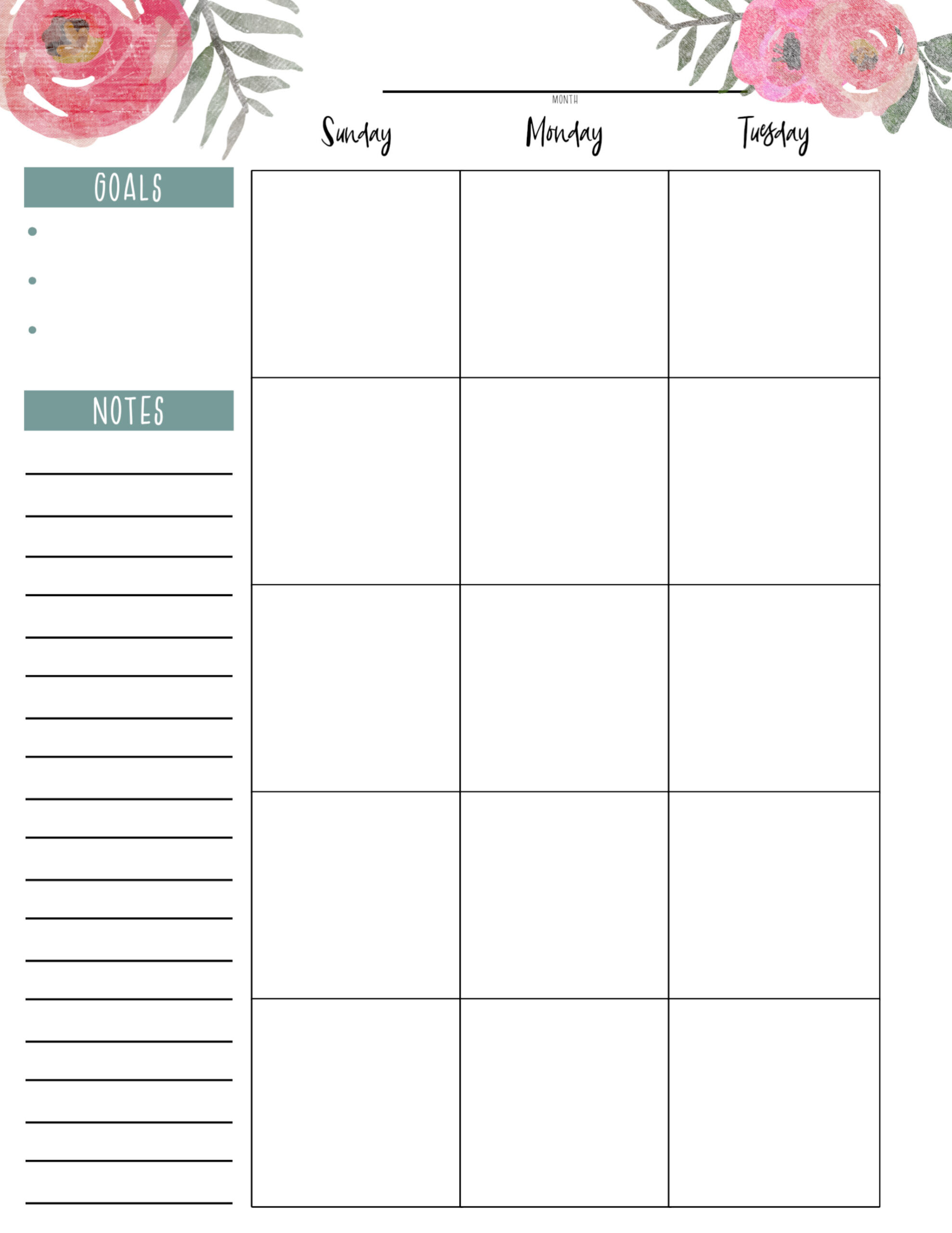 happy planner free printable pages floral paper trail design