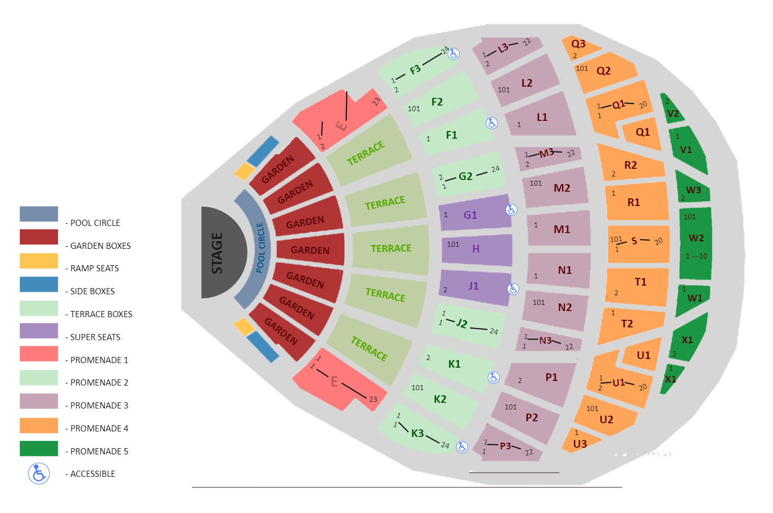Hollywood Bowl Seating Chart EdrawMax Template Hollywood Bowl Seating Chart EdrawMax Template