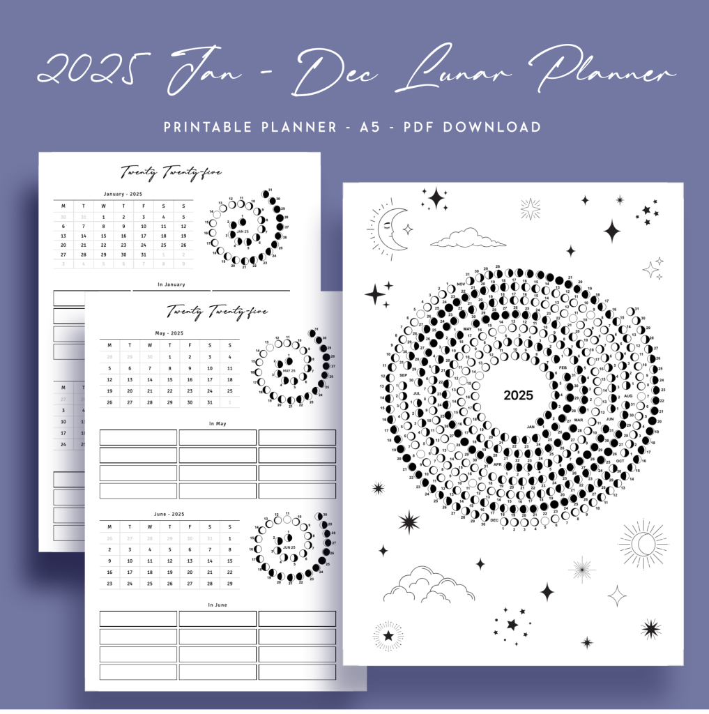 Printable Lunar Calendar 2025