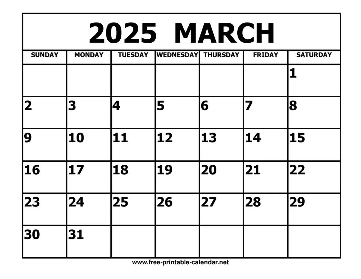 Printable Calendar 2025 Waterproof